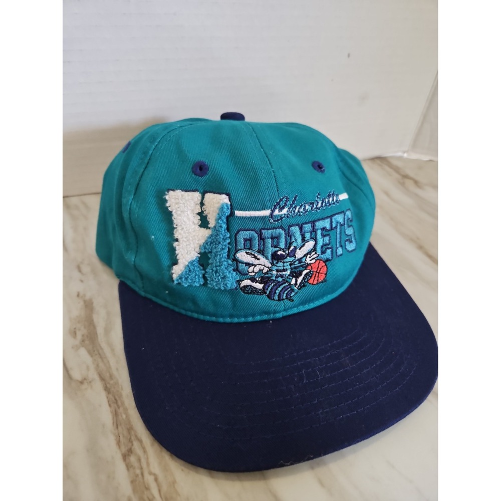 Charlotte Hornets Hat Mitchell Ness OSFM OG Dynasty Teal Logo